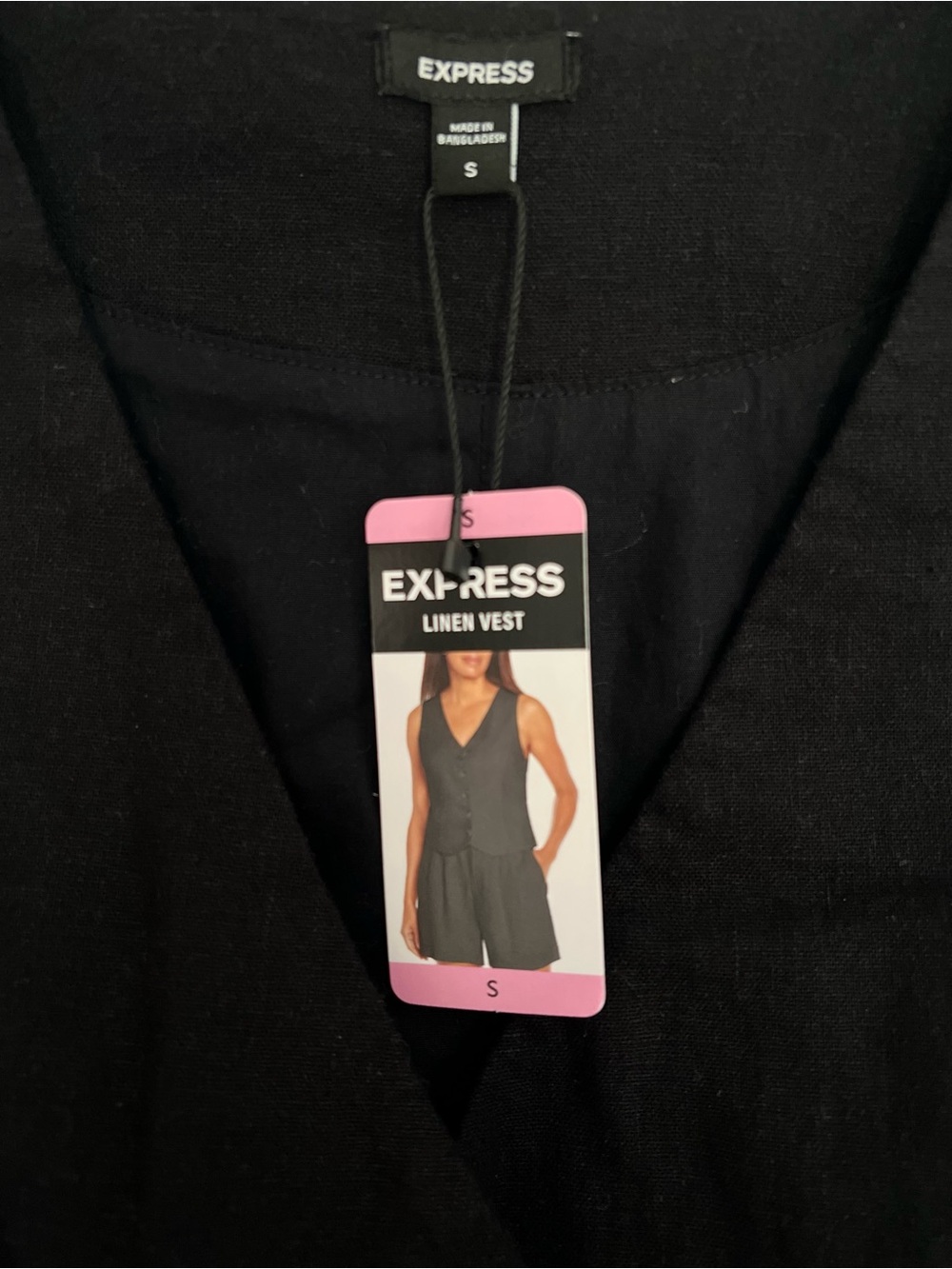 Express Tailored Linen Vest - Picture 7 of 7